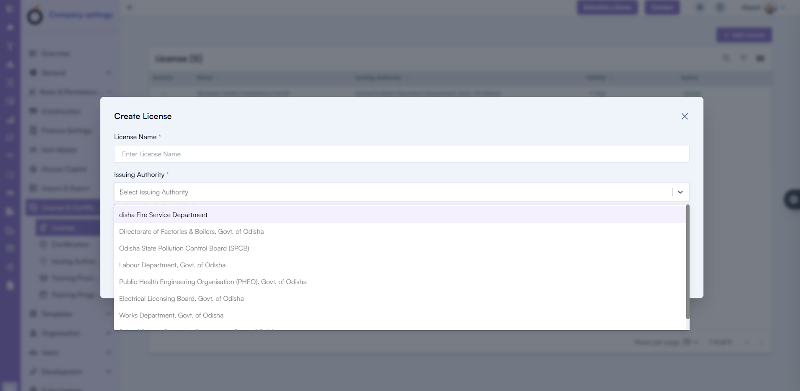 License & Certification