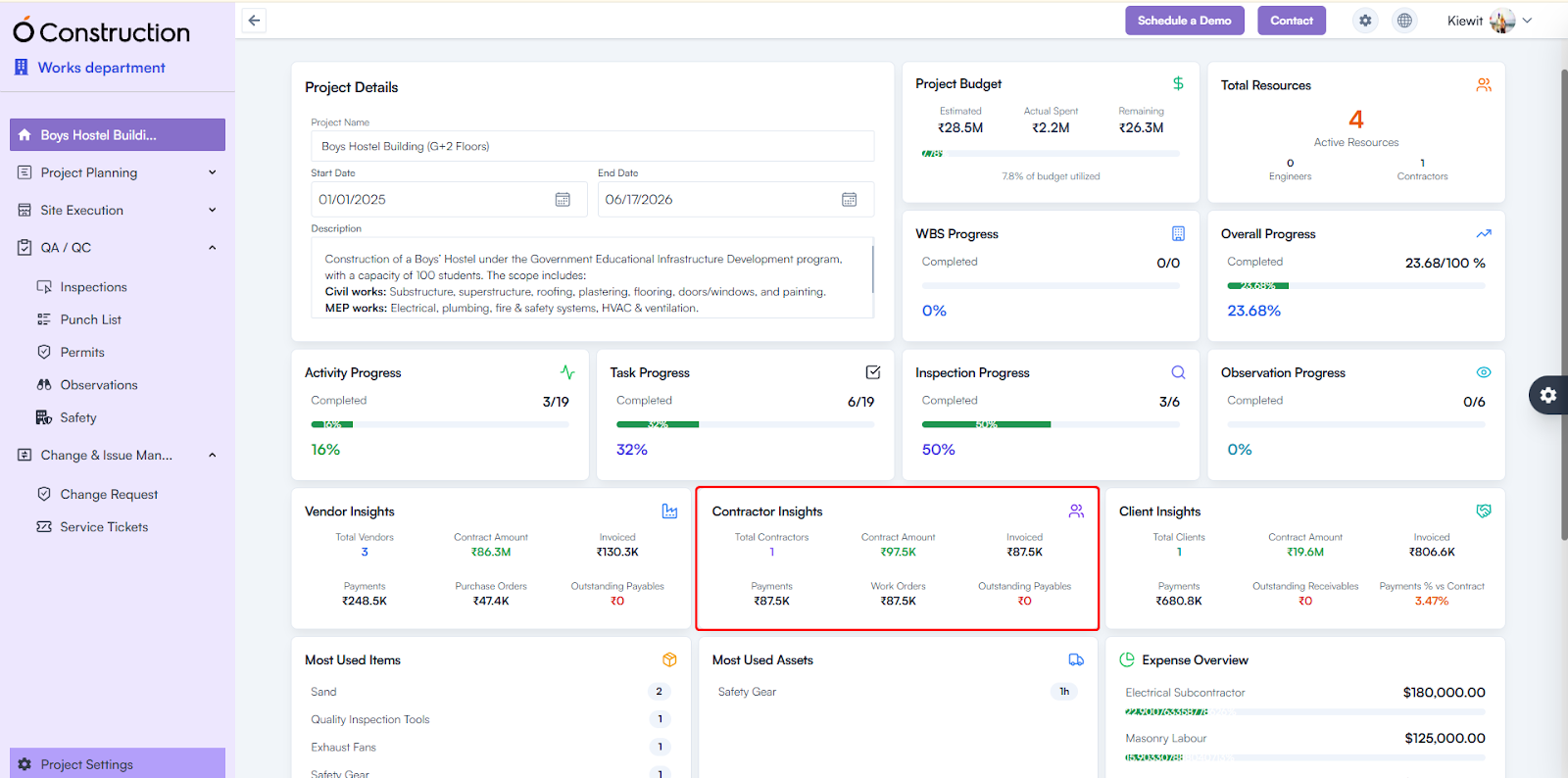 Contractor Insights – Issue Resolved